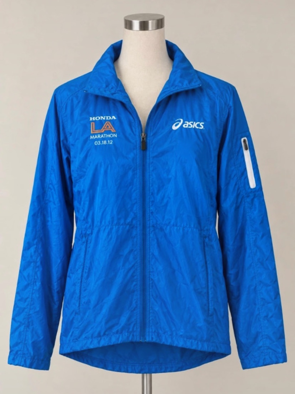 Asics Women's Bright Blue LA Marathon Running Jacket